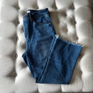 LOFT Curvy High Waist Flare Crop Jeans